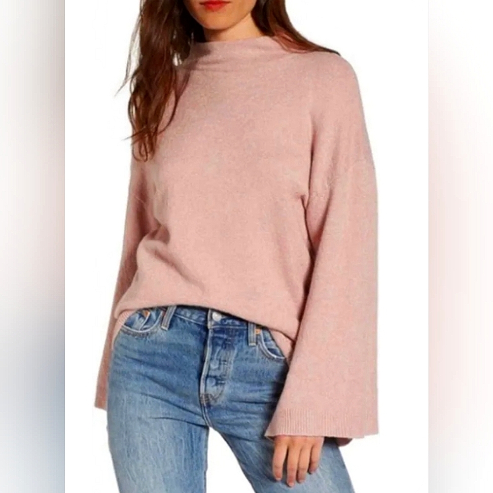 BP Dusty Rose Soft Mock Neck Sweater